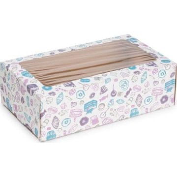 ECO škatla za 12 makrov z oknom 180x110 mm 50 kosov