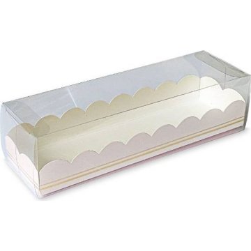Škatla za makarone 190x50mm roza 10 kosov - Monaco