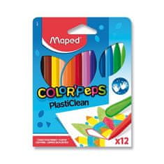 Maped Plastični pasteli Color'Peps Plasticlean 12 barv, trikotni