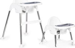 EcoToys Jedilni stol 2v1 Bela