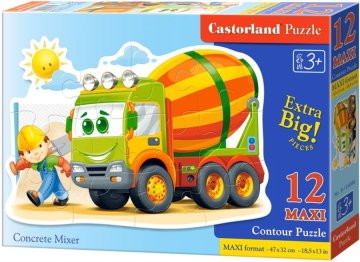 Castorland Puzzle Mešalnik betona MAXI 12 kosov