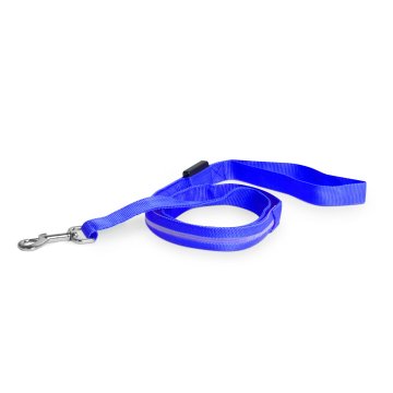 yummie povodec z LED osvetlitvijo - USB z baterijo - 120 x 2,5 cm - moder