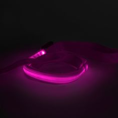 yummie povodec z LED osvetlitvijo - USB z baterijo - 120 x 2,5 cm - roza