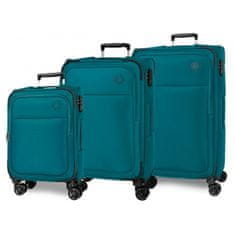 Jada Toys MOVOM Atlanta Verde, Komplet luksuznih tekstilnih potovalnih kovčkov, 77cm/66cm/55cm, 5318425