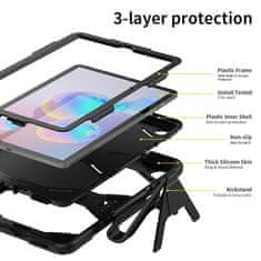 Tech-protect Survive ovitek za Samsung Galaxy Tab S6 Lite 10.4'' 2020 - 2024, črna