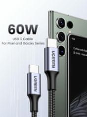 Ugreen 60W USB-C v USB-C polnilni kabel, 1M