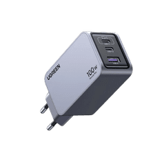 Ugreen Nexode Pro 100W 3-Portni GaN USB polnilec s priloženim 1,5M 100W USB-C polnilnim kablom