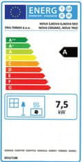 Pro-termo Nova Ceramic kamin, rdeč