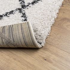 Vidaxl Košata preproga PAMPLONA moderna krem in črna 60x110 cm