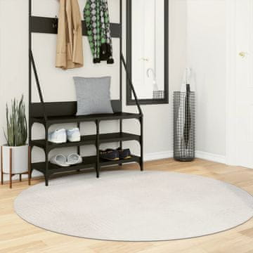 Vidaxl vidaXL Preproga IZA, nizek las, krem, Ø 160 cm