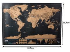 Verkgroup Zemljevid za praskanje - 82x59 cm