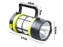 Verkgroup 3v1 aku. solarna LED ročna svetilka za kampiranje 360 USB powerbank