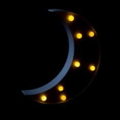 Plasitična luna z 8 viri LED, velikost 18 * 24 cm. 2 * AAA