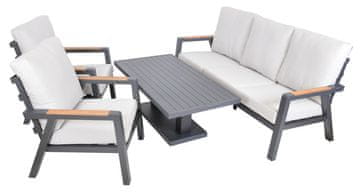 Rojaplast Budapešta večfunkcijska aluminijasta garnitura s stoli in mizo