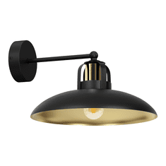 Milagro Stenska svetilka FELIX BLACK/GOLD 1xE27