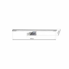 Milagro Stenska svetilka SHINE CHROME 60cm 12W LED