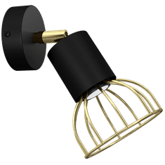 Milagro Stenska svetilka DANTE črna/zlata 1x mini GU10