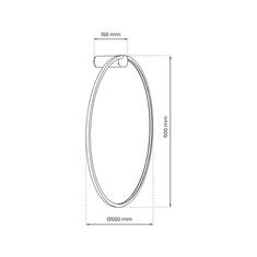 Milagro Stenska svetilka Saturno Black 25W LED