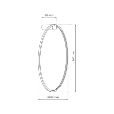 Milagro Stenska svetilka Saturno Black 46W LED