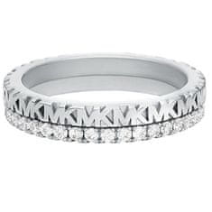 Michael Kors Eleganten srebrn prstan s cirkoni MKC1581AN040 (Obseg 57 mm)