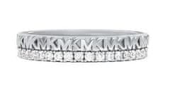 Michael Kors Eleganten srebrn prstan s cirkoni MKC1581AN040 (Obseg 57 mm)