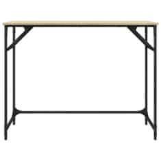 Vidaxl Pisalna miza sonoma hrast 100x45x76 cm inženirski les in jeklo