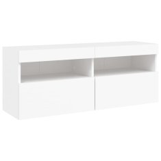 Vidaxl Stenska TV omarica z LED lučkami bela 100x30x40 cm