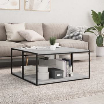Vidaxl vidaXL Stenske police, 4 kosi, siv hrast sonoma, 80x40x1,5 cm