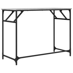 Vidaxl Pisalna miza siva sonoma 100x45x76 cm inženirski les in jeklo