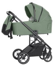Carrello Otroški voziček Alfa 2v1 morsko zelen