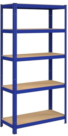 Songmics regal, 90x180x40 cm, modro-rjav