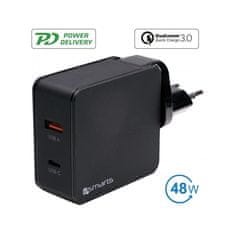 4smarts polnilec VoltPlug QC/PD 48W - USB izhod, potovalni z adapterji