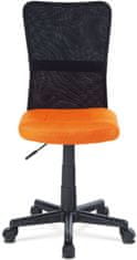 Autronic Pisarniški stol, Oranžna mreža, plastični križ, črna mrežica KA-2325 ORA