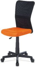 Autronic Pisarniški stol, Oranžna mreža, plastični križ, črna mrežica KA-2325 ORA