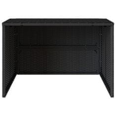 Vidaxl Garaža za robotsko kosilnico črna 86x90x52/57 cm poli ratan