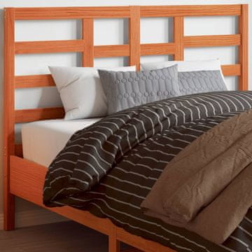 Vidaxl vidaXL Vzglavje postelje rjave barve 135 cm masivni borov les