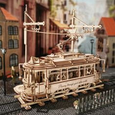 Robotime Rokr 3D lesena sestavljanka Tramvaj 374 kosov