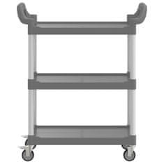 Greatstore 3-nadstropni voziček siv 81x41x92 cm aluminij