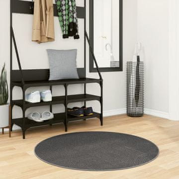 Vidaxl vidaXL Preproga IZA, nizek las, antracit, Ø 100 cm