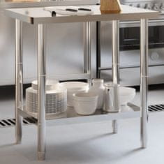 Vidaxl Kuhinjska delovna miza 82,5x55x85 cm nerjaveče jeklo