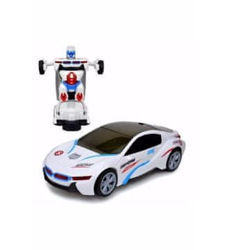 CAB Toys Robot transformer, bel avto in robot 2 v 1