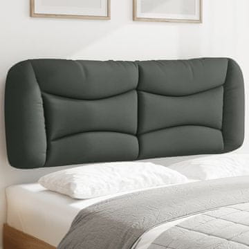 Vidaxl vidaXL Blazina za vzglavje, temno siva, 120 cm, blago