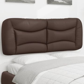 Vidaxl vidaXL Blazina za vzglavje, rjava, 120 cm, umetno usnje