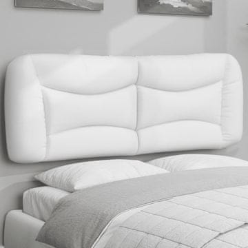 Vidaxl vidaXL Blazina za vzglavje, bela, 120 cm, umetno usnje