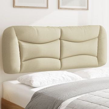 Vidaxl vidaXL Blazina za vzglavje, kremna, 140 cm, blago