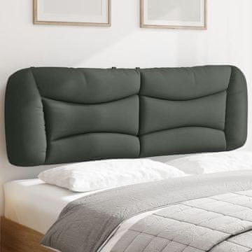 Vidaxl vidaXL Blazina za vzglavje, temno siva, 160 cm, blago