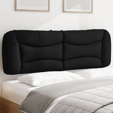 Vidaxl vidaXL Blazina za vzglavje, črna, 160 cm, blago