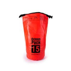 SUPstore Vodotesna suha torba Ocean Pack 15L Rdeča