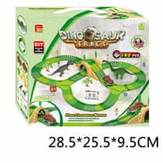 CAB Toys Dinosaur Track - Dino steza 153 elementov - avto steza za otroke