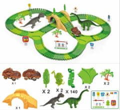 CAB Toys Dinosaur Track - Dino steza 153 elementov - avto steza za otroke